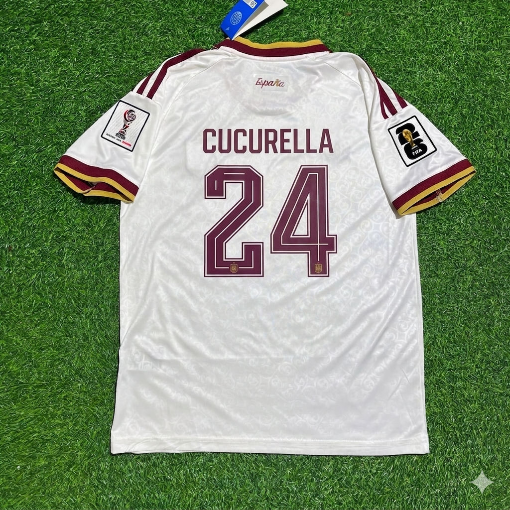 Spain National Team World Cup 2026 Marc Cucurella Away Football Soccer Kit Jersey