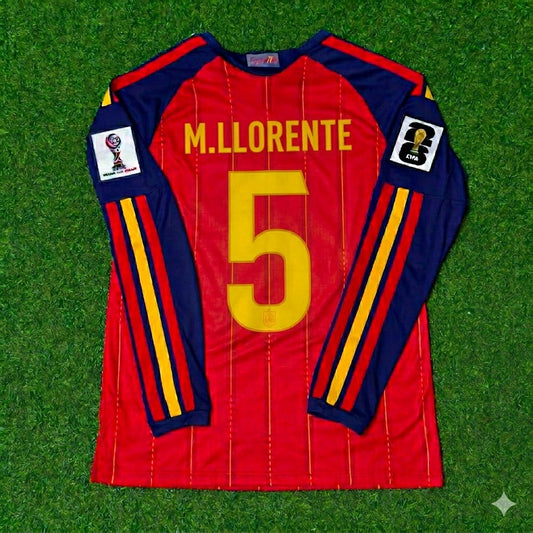 Spain National Team World Cup 2026 Marcos Llorente Long Sleeve Home Football Soccer Kit Jersey