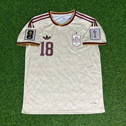 Spain National Team World Cup 2026 Martin Zubimendi Children Away Football Soccer Kit Jersey