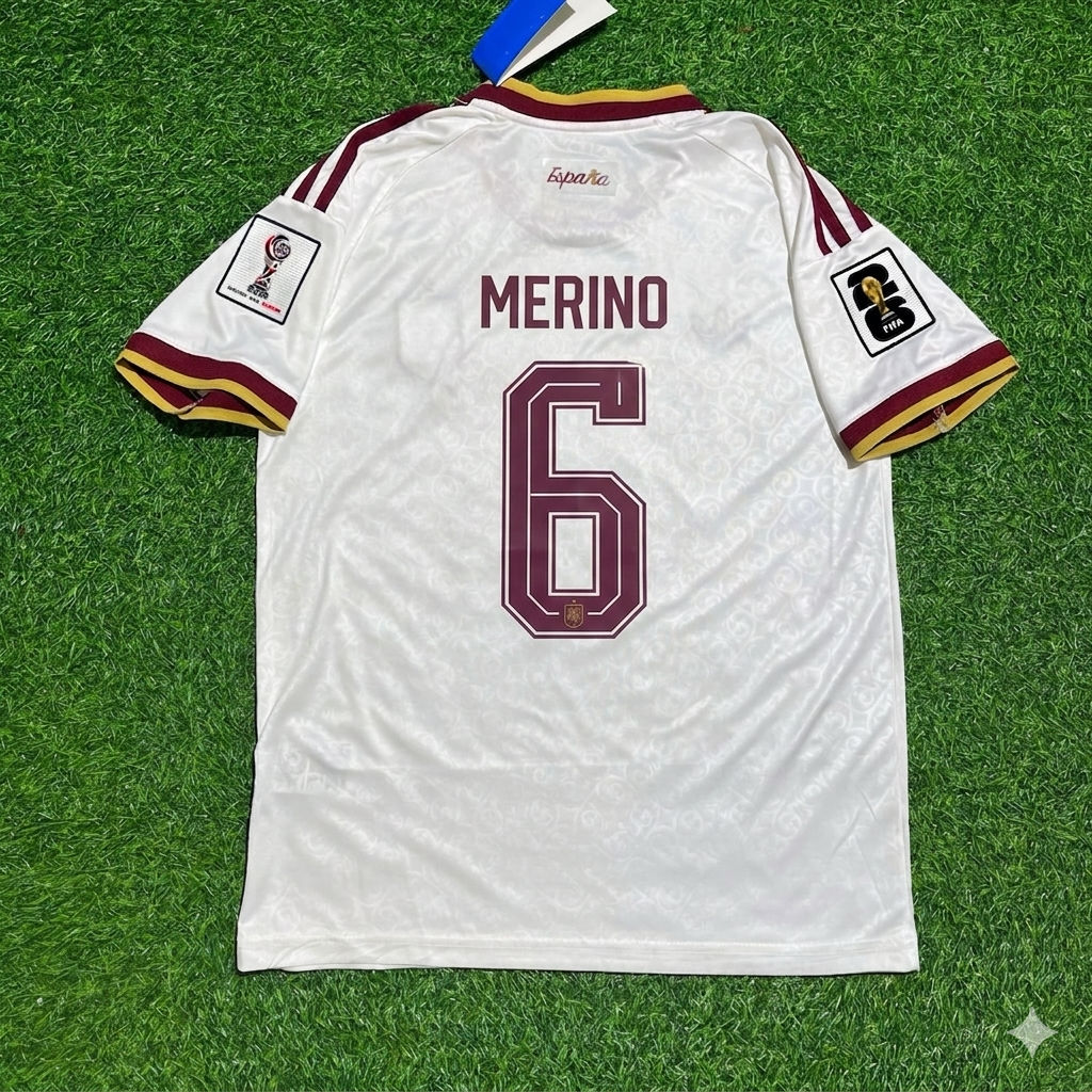 Spain National Team World Cup 2026 Mikel Merino Away Football Soccer Kit Jersey