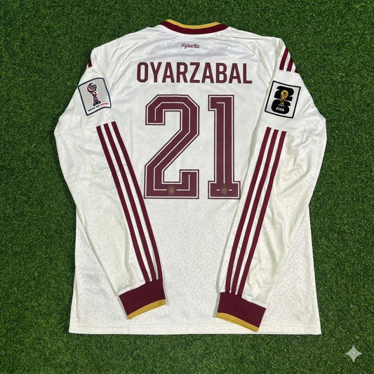 Spain National Team World Cup 2026 Mikel Oyarzabal Long Sleeve Away Football Soccer Kit Jersey