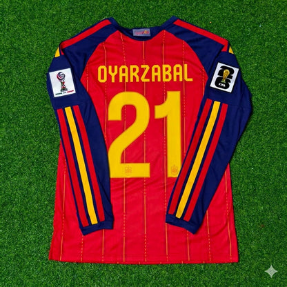 Spain National Team World Cup 2026 Mikel Oyarzabal Long Sleeve Home Football Soccer Kit Jersey