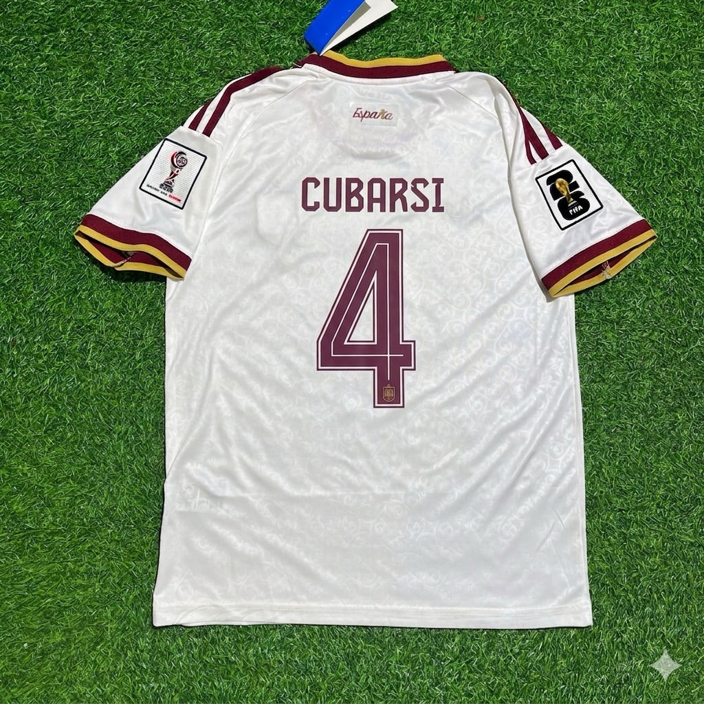 Spain National Team World Cup 2026 Pau Cubarsí Away Football Soccer Kit Jersey