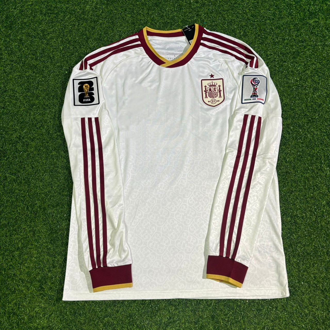 Spain National Team World Cup 2026 Rodri Long Sleeve Away Football Soccer Kit Jersey