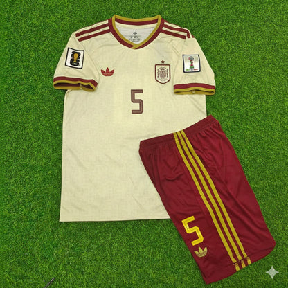 Spain National Team World Cup 2026 Pau Cubarsi Children Away Football Soccer Kit Jersey