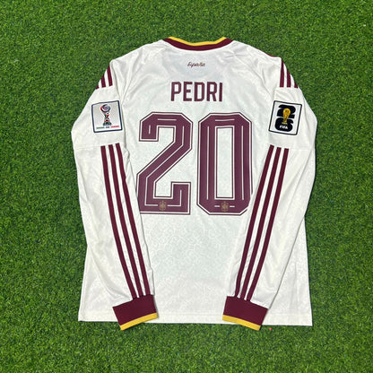 Spain National Team World Cup 2026 Pedri Long Sleeve Away Football Soccer Kit Jersey