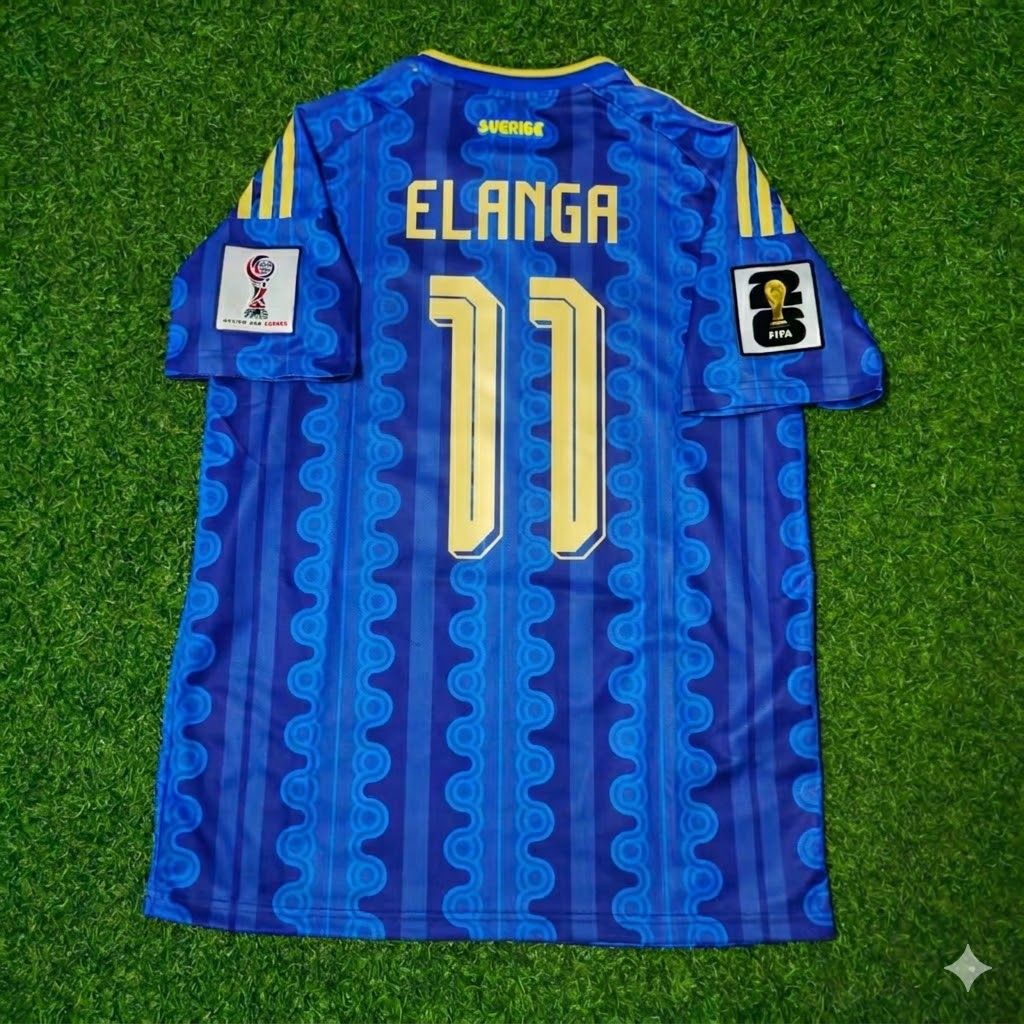 Sweden National Team World Cup 2026 Anthony Elanga Football Soccer Kit Jersey
