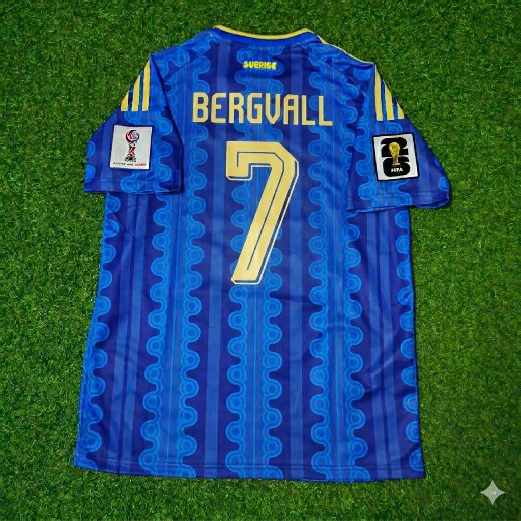Sweden National Team World Cup 2026 Lucas Bergvall Football Soccer Kit Jersey