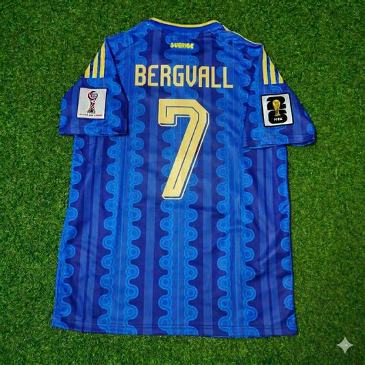 Sweden National Team World Cup 2026 Lucas Bergvall Football Soccer Kit Jersey