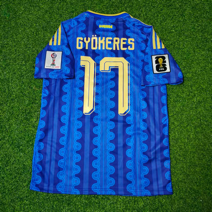 Schweden Nationalmannschaft WM 2026 Viktor Gyökeres Auswärts Blau Fußballtrikot