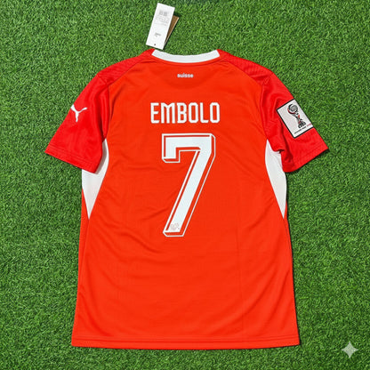 Switzerland National Team World Cup 2026 Breel Embolo Football Soccer Kit Jersey