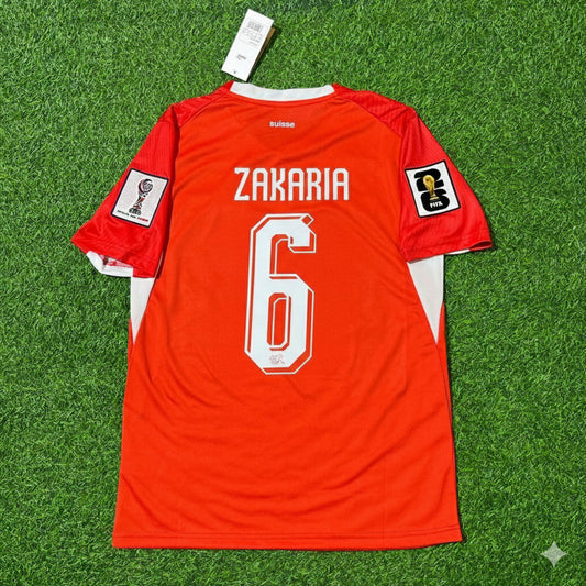 Switzerland National Team World Cup 2026 Denis Zakaria Football Soccer Kit Jersey
