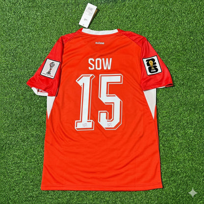 Switzerland National Team World Cup 2026 Djibril Sow Football Soccer Kit Jersey