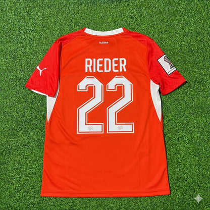 Switzerland National Team World Cup 2026 Fabian Rieder Football Soccer Kit Jersey