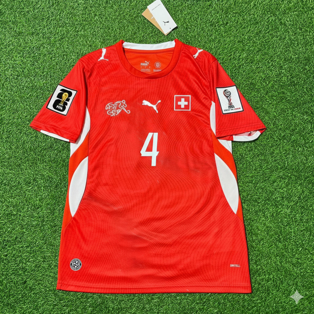 Switzerland National Team World Cup 2026 Nico Elvedi Football Soccer Kit Jersey