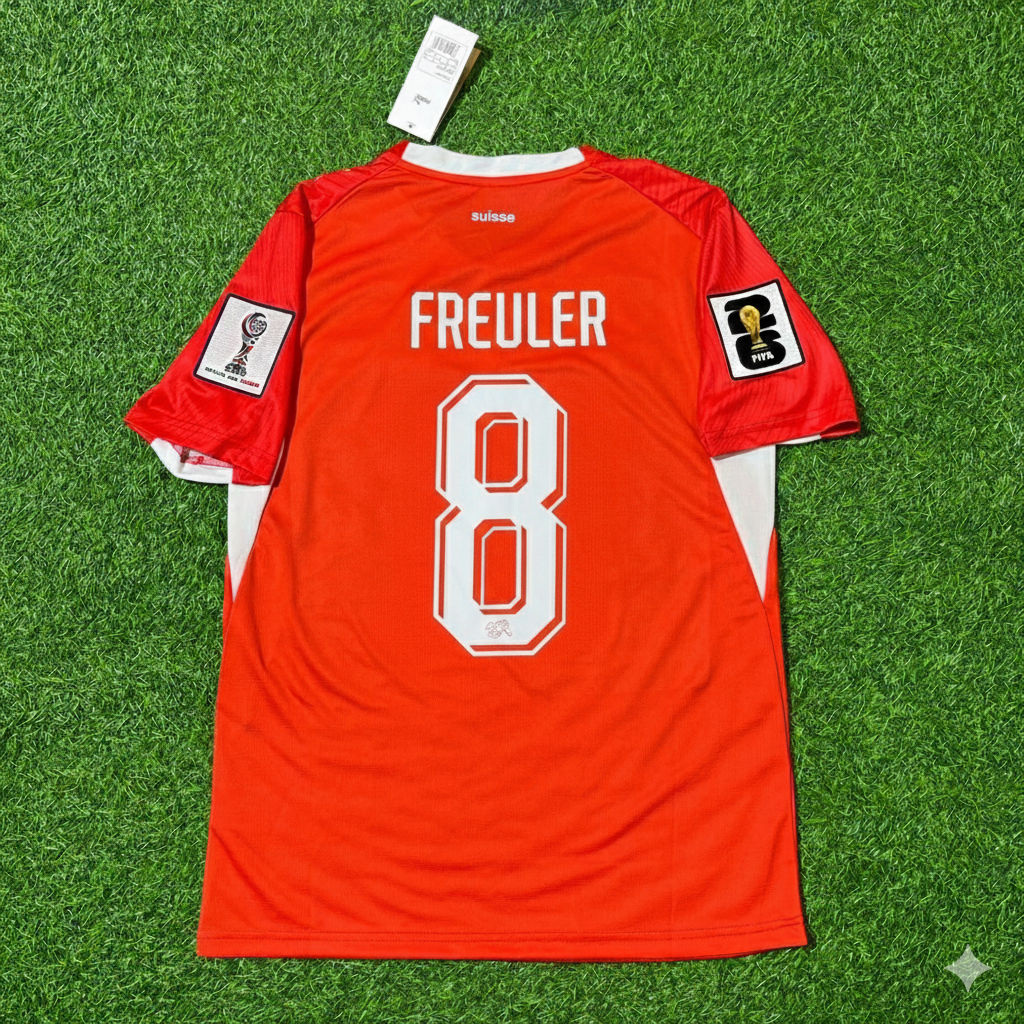 Switzerland National Team World Cup 2026 Remo Freuler Football Soccer Kit Jersey