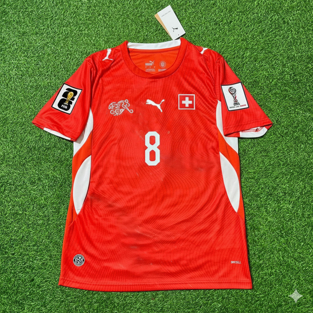 Switzerland National Team World Cup 2026 Remo Freuler Football Soccer Kit Jersey