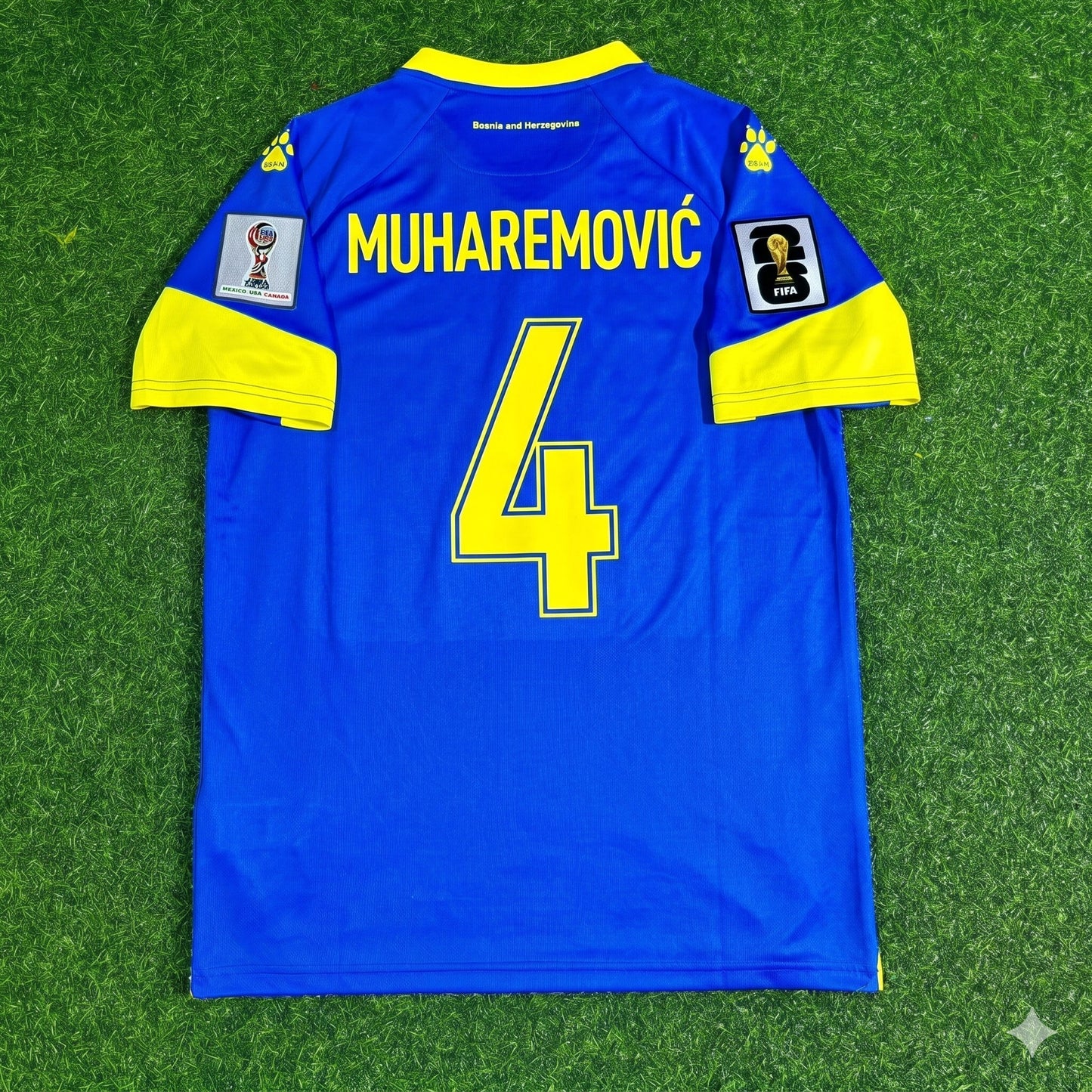 Tarik Muharemović Bosnia and Herzegovina 2026 World Cup Home Football Soccer Kit Jersey