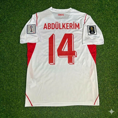 Turkey National Team World Cup 2026 Abdülkerim Bardakçı Away White Football Soccer Kit Jersey