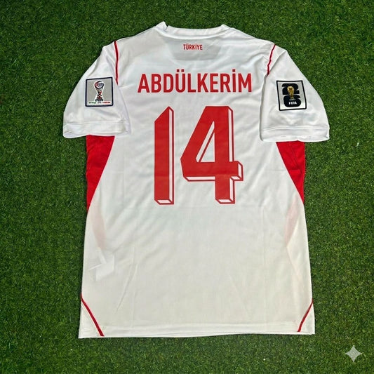 Turkey National Team World Cup 2026 Abdülkerim Bardakçı Away White Football Soccer Kit Jersey