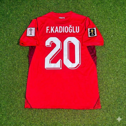 Turkey National Team World Cup 2026 Ferdi Kadıoğlu Home Red Football Soccer Kit Jersey