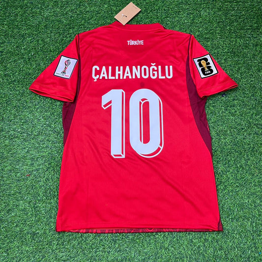 Turkey National Team World Cup 2026 Hakan Çalhanoğlu Home Red Football Soccer Kit Jersey