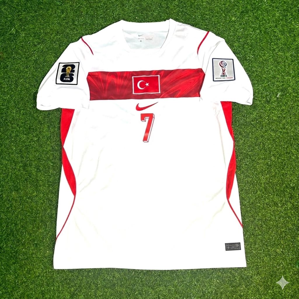 Turkey National Team World Cup 2026 Kerem Aktürkoğlu Away White Football Soccer Kit Jersey