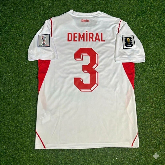 Turkey National Team World Cup 2026 Merih Demiral Away White Football Soccer Kit Jersey