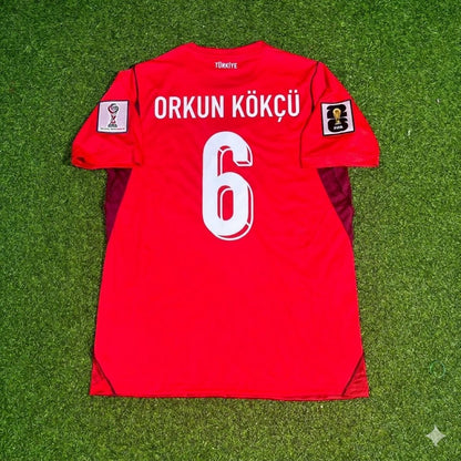 Turkey National Team World Cup 2026 Orkun Kökçü Home Red Football Soccer Kit Jersey