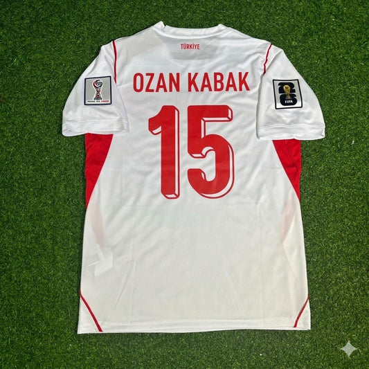 Turkey National Team World Cup 2026 Ozan Kabak Away White Football Soccer Kit Jersey