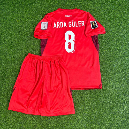 Turkiye National Team World Cup 2026 Arda Guler Turkey Children Home Red Football Soccer Kit Jersey