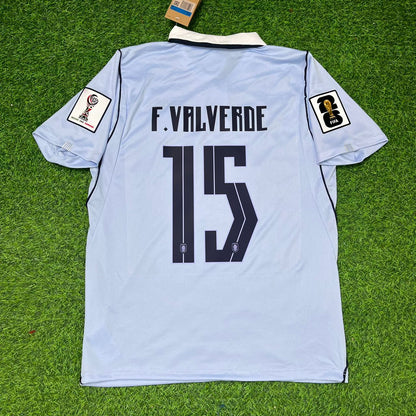 Uruguay National Team World Cup 2026 Federico Valverde Home Blue Football Soccer Kit Jersey