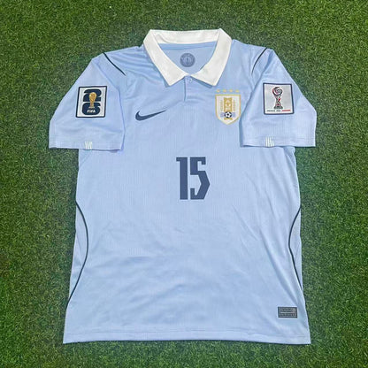 Uruguay National Team World Cup 2026 Federico Valverde Home Blue Football Soccer Kit Jersey