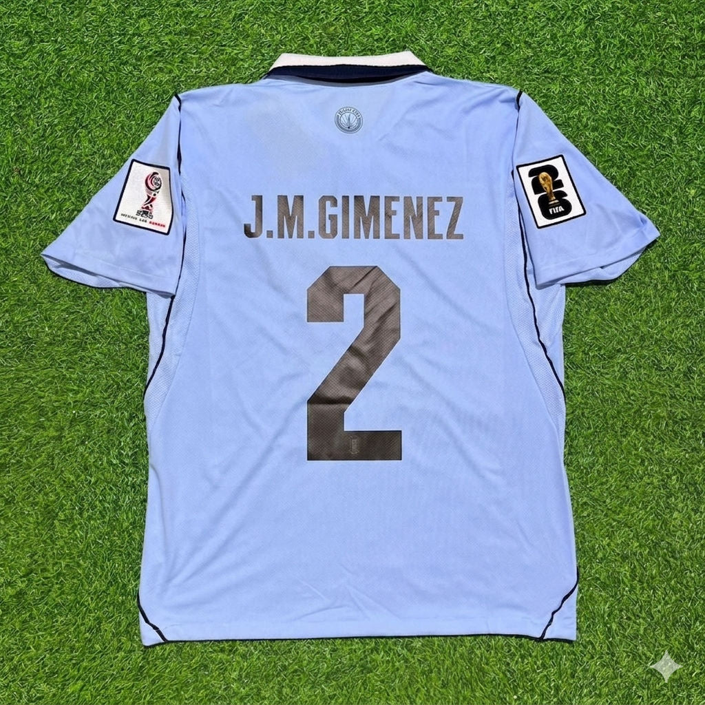 Uruguayische Nationalmannschaft Weltmeisterschaft 2026 José María Giménez Heim Blau Fußball Trikot