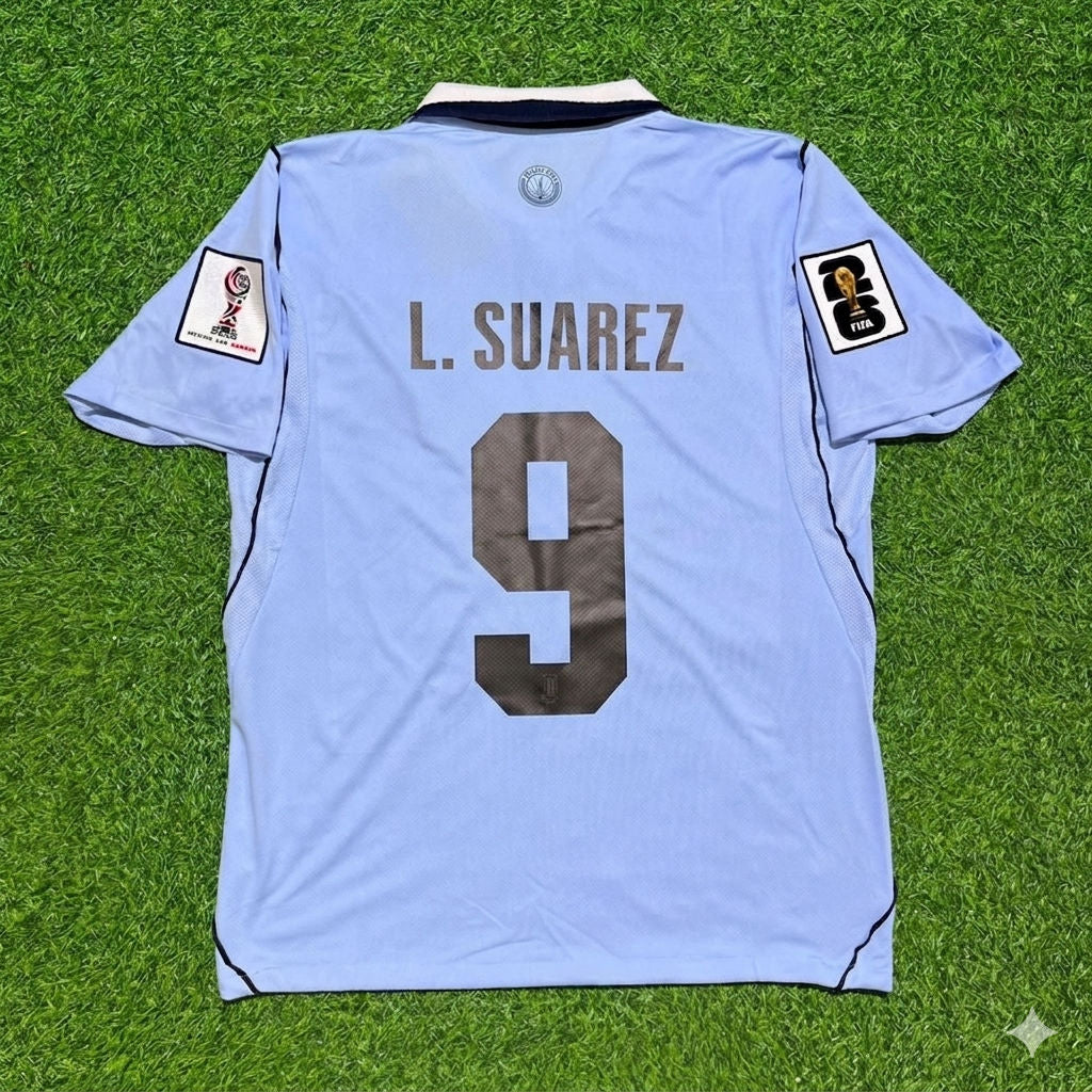 Uruguay National Team World Cup 2026 Luis Suárez Home Blue Football Soccer Kit Jersey