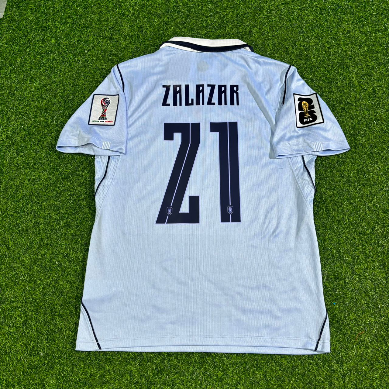 Uruguay National Team World Cup 2026 Rodrigo Zalazar Home Blue Football Soccer Kit Jersey
