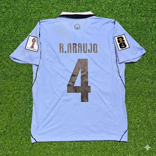 Uruguay National Team World Cup 2026 Ronald Araújo Home Blue Football Soccer Kit Jersey