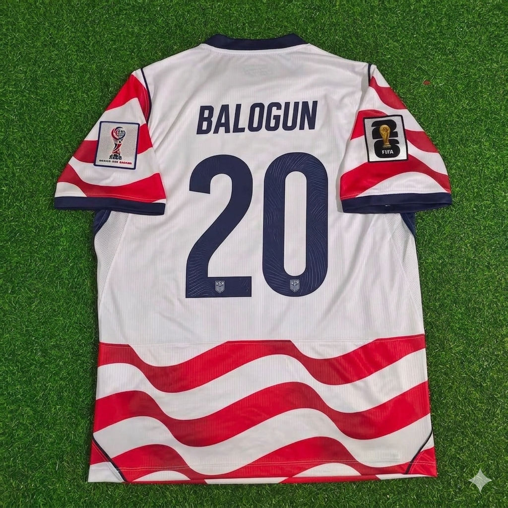 USA National Team World Cup 2026 Folarin Balogun Home Football Soccer Kit Jersey