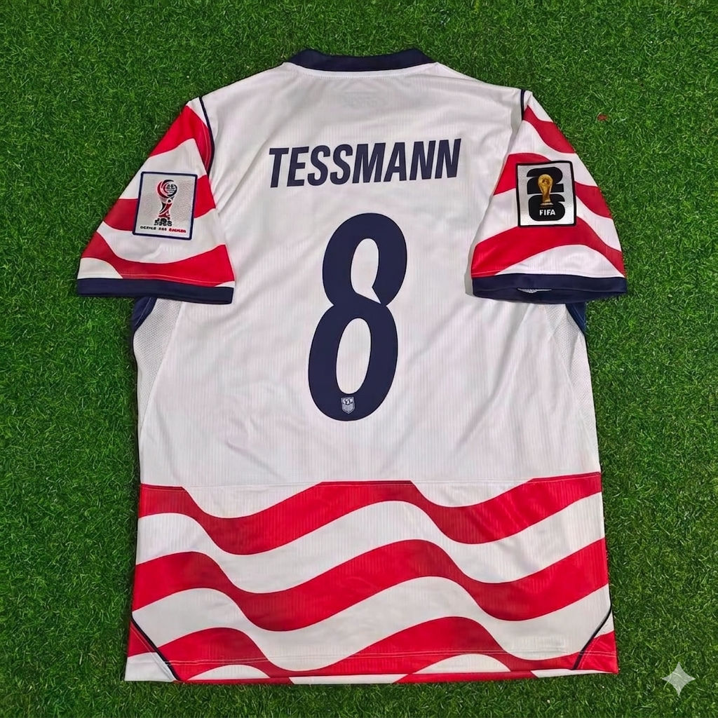 USA National Team World Cup 2026 Tanner Tessmann Home Football Soccer Kit Jersey