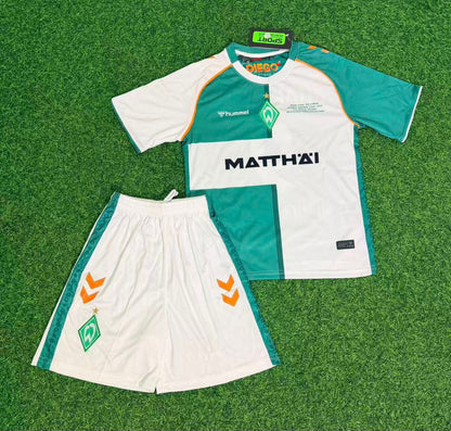 Werder Bremen Anniversary Kids Retro Football Jersey Kit