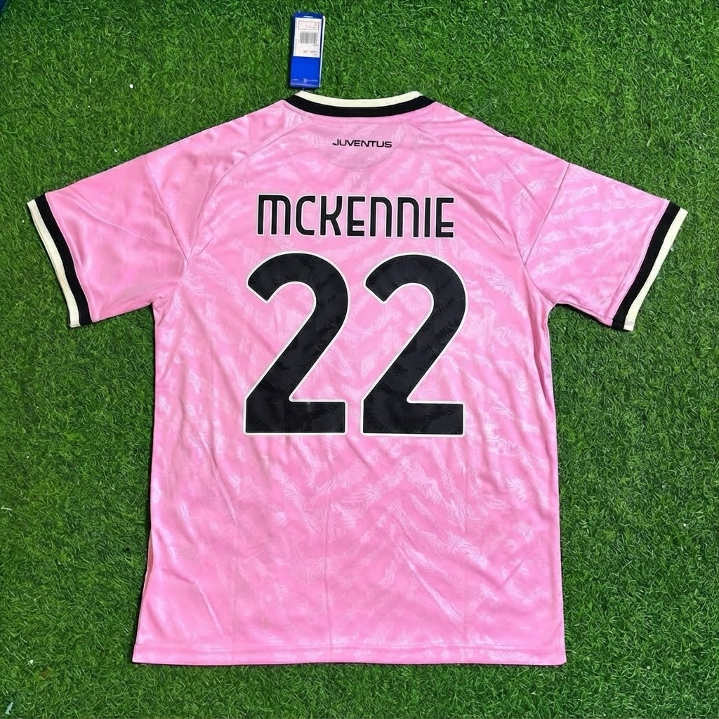 Weston Mckennie #22 Juventus 2026-2027 Away Pink Football Jersey