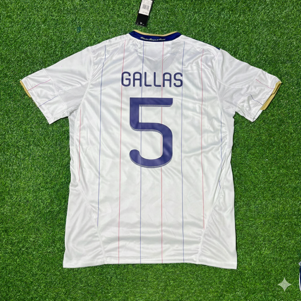 France EURO 2004 William Gallas Retro Football Jersey Kit