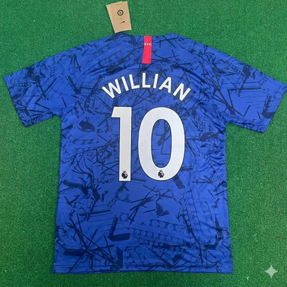 Willian #10 Chelsea 2019 2020 Blue Retro Football Jersey Kit