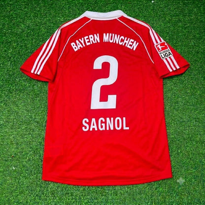 Willy Sagnol Bayern Munich 2005 06 Bundesliga Red Home Retro Football Jersey Kit
