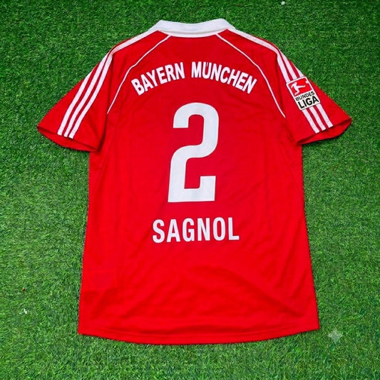 Willy Sagnol Bayern Munich 2005 06 Bundesliga Red Home Retro Football Jersey Kit