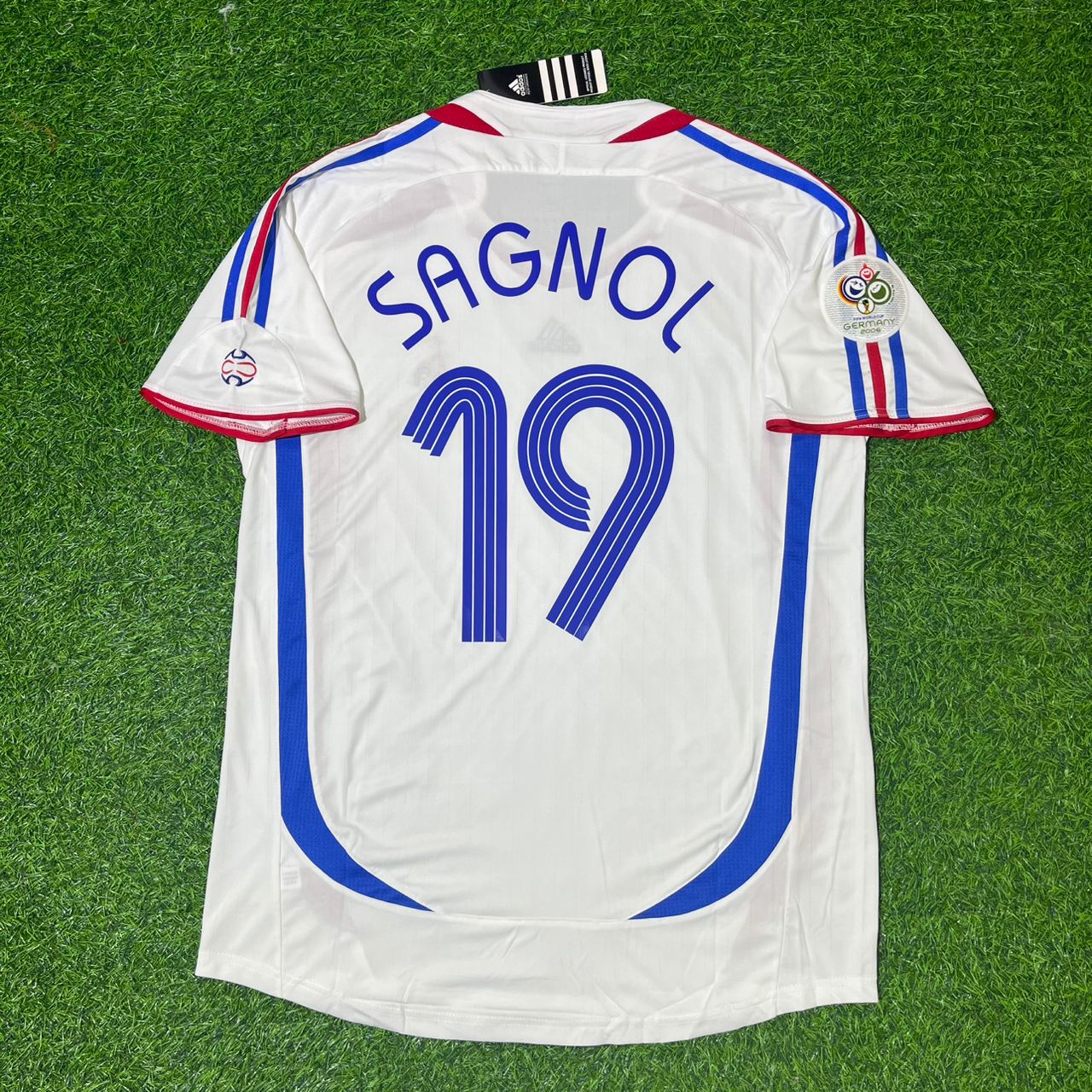France World Cup 2006 Willy Sagnol Final White Retro Football Jersey