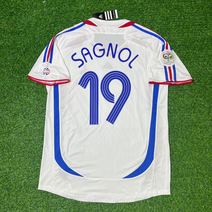 France World Cup 2006 Willy Sagnol Final White Retro Football Jersey
