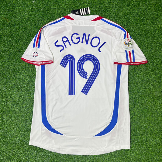 France World Cup 2006 Willy Sagnol Final White Retro Football Jersey