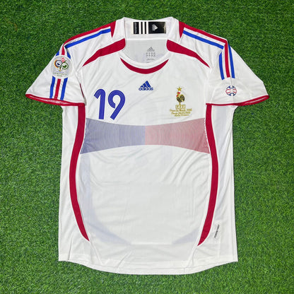 France World Cup 2006 Willy Sagnol Final White Retro Football Jersey
