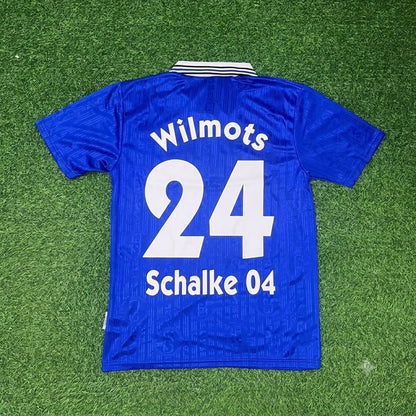 Marc Wilmots Schalke 04 1996-1997 Heim Retro Fußballtrikot Jersey